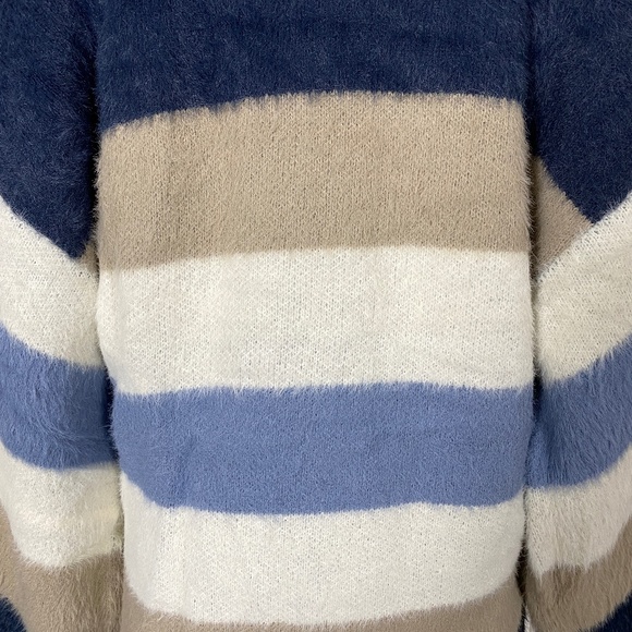 COLOR BLOCK 3/4 SLEEVE CARDIGAN - Picture 4 of 9